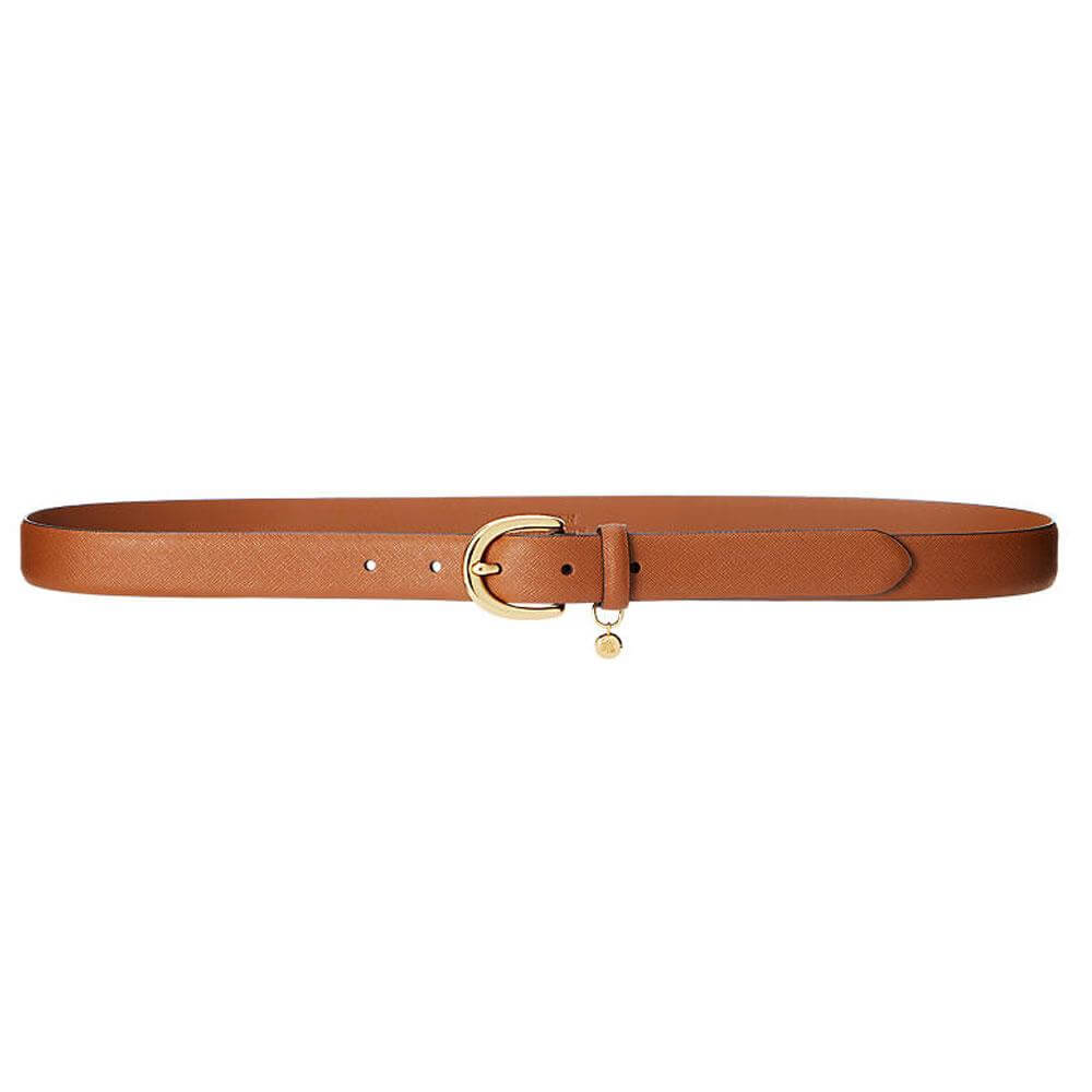 Lauren Ralph Lauren Charm Saffiano Leather Belt